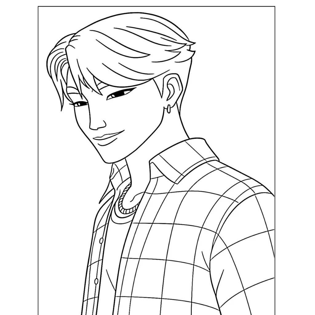 KPop Demon Hunters13 para colorear y recortar para imprimir gratis