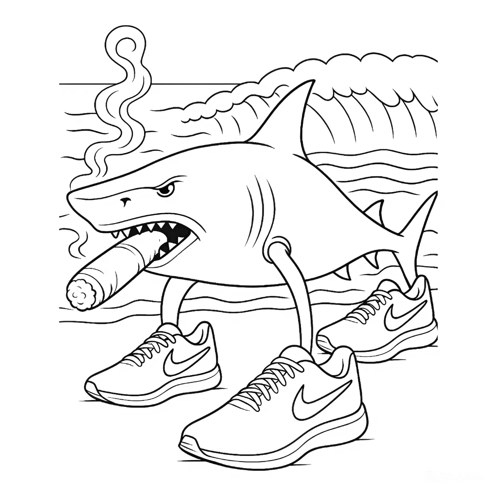 Tralalero Tralala13 para colorear y dibujos