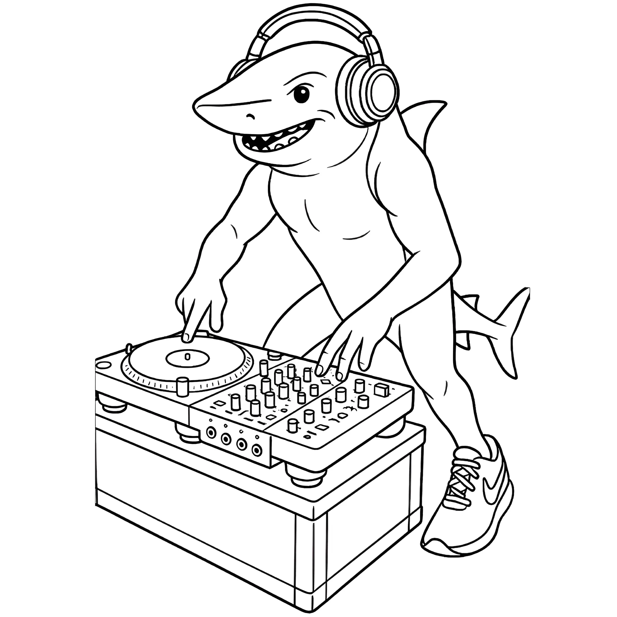 Tralalero Tralala2 para colorear para niños para imprimir gratis