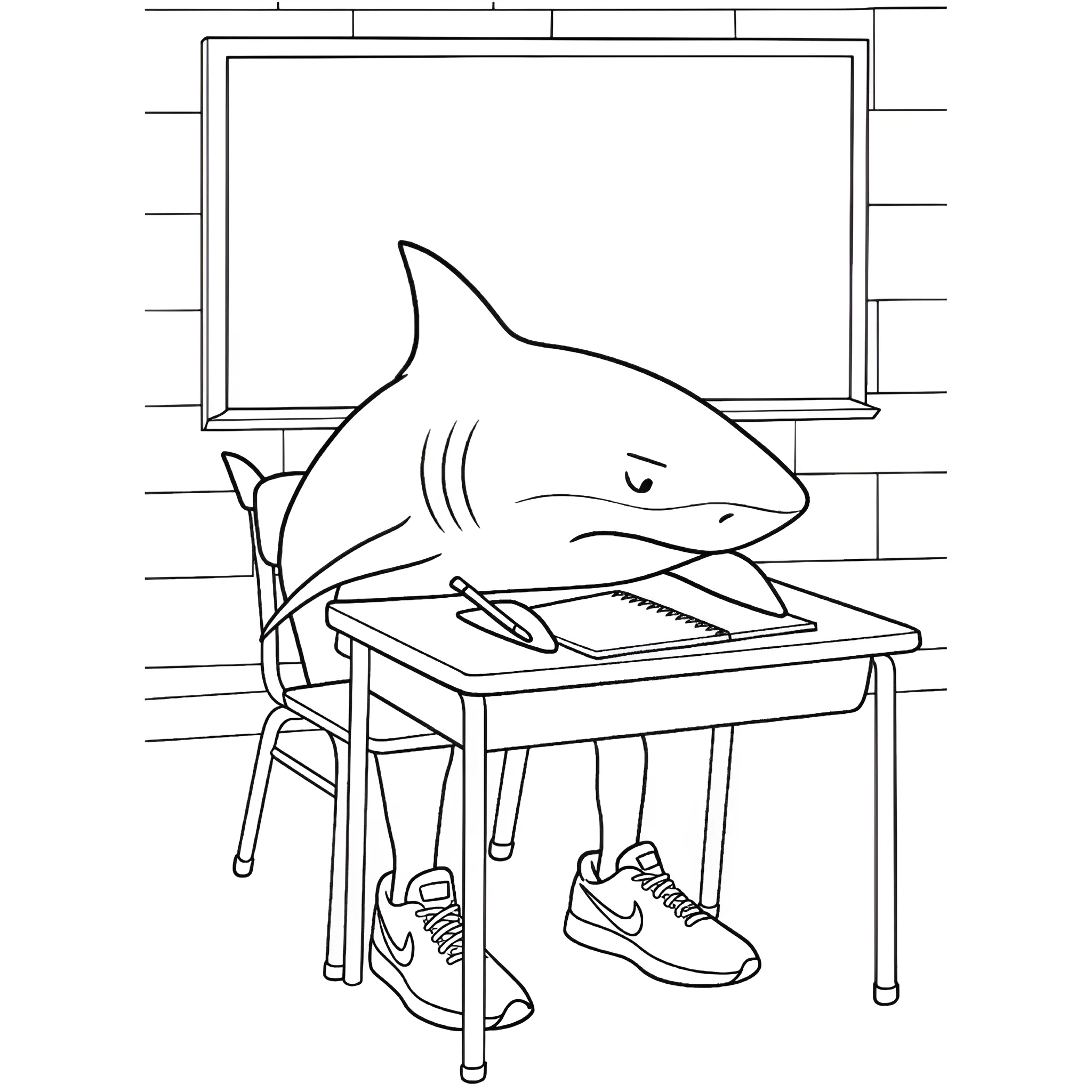 Tralalero Tralala5 para colorear para niño de 2 años