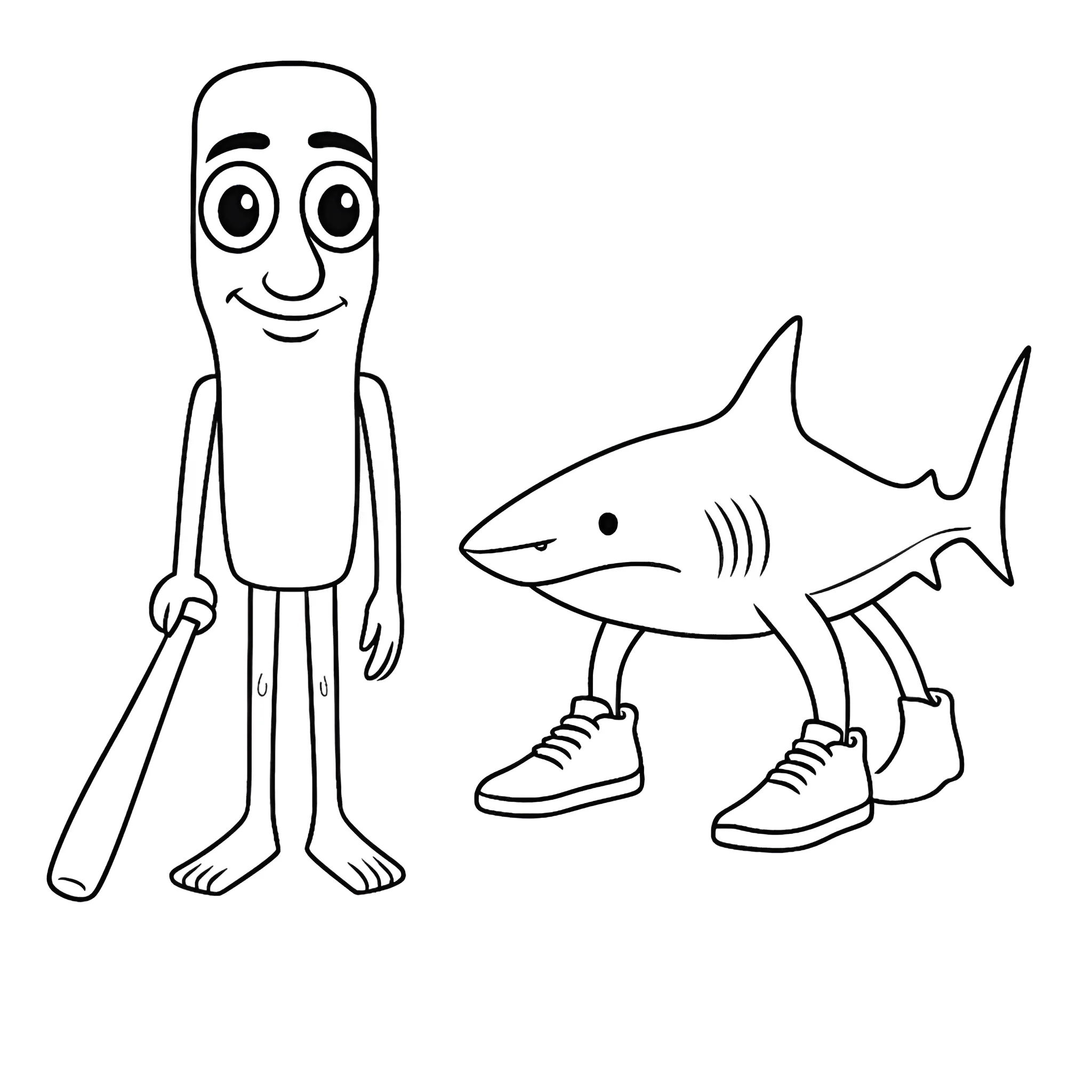 Tralalero Tralala6 para colorear para descargar