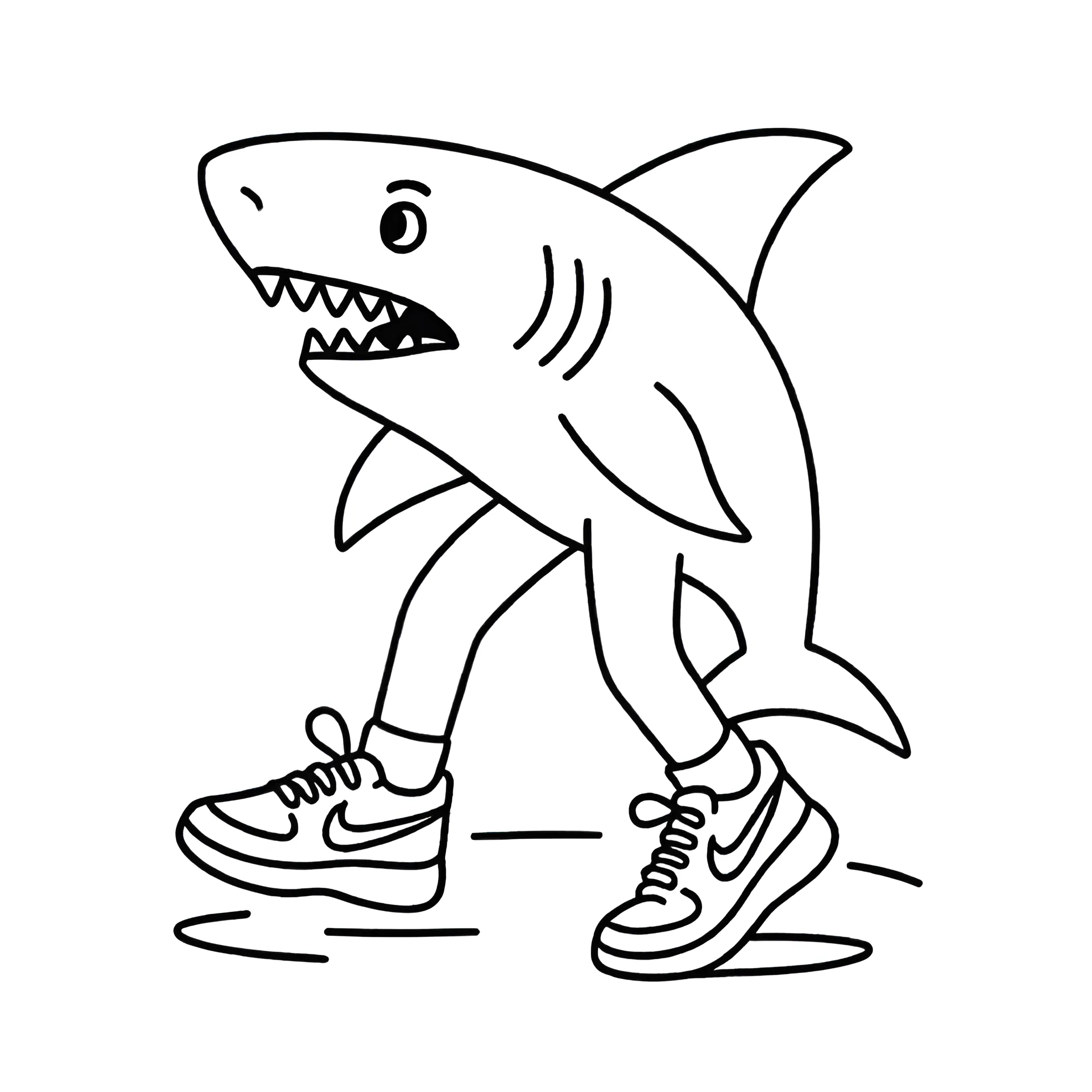 Tralalero Tralala7 para colorear para niño de 6 años