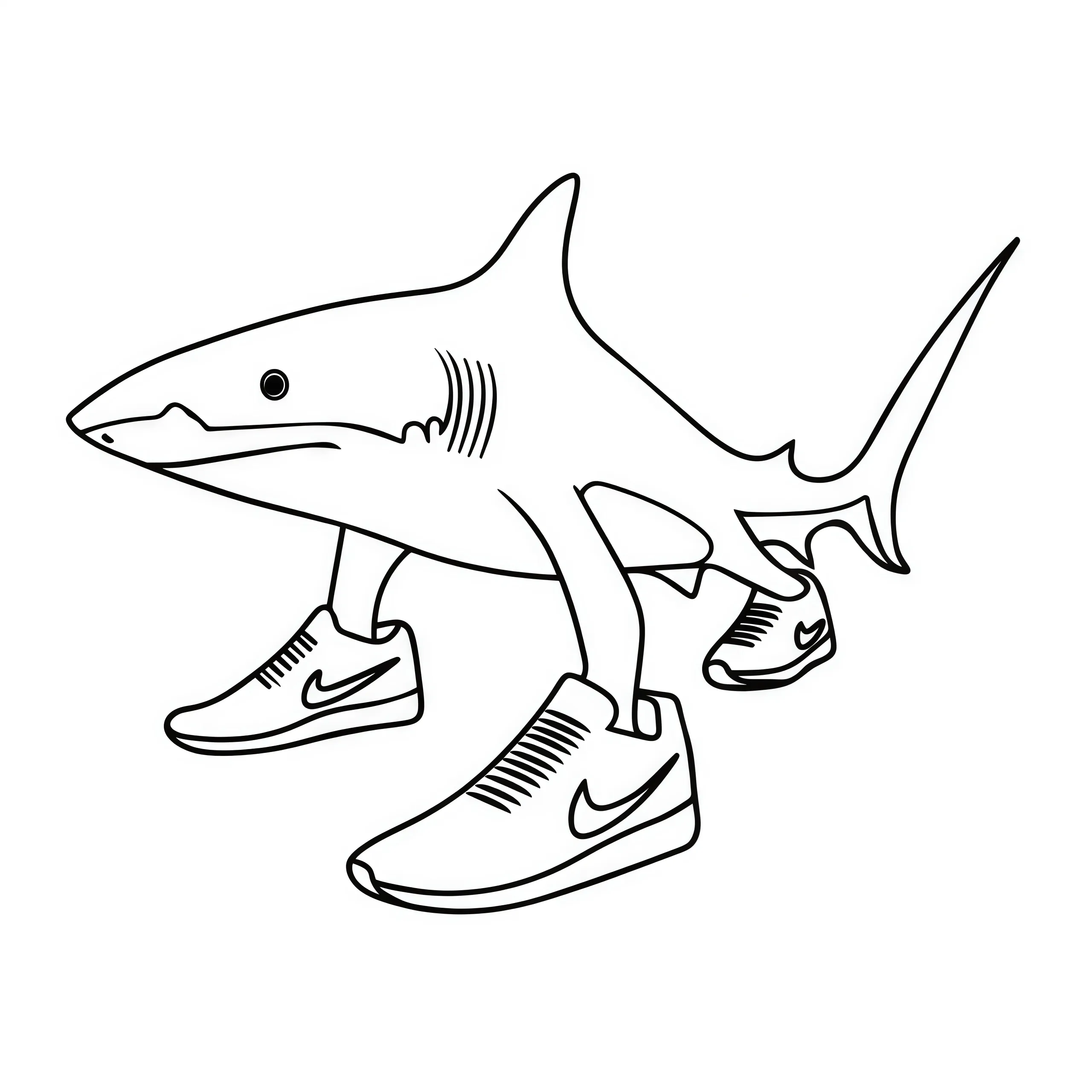 Tralalero Tralala9 para colorear para imprimir kawaii