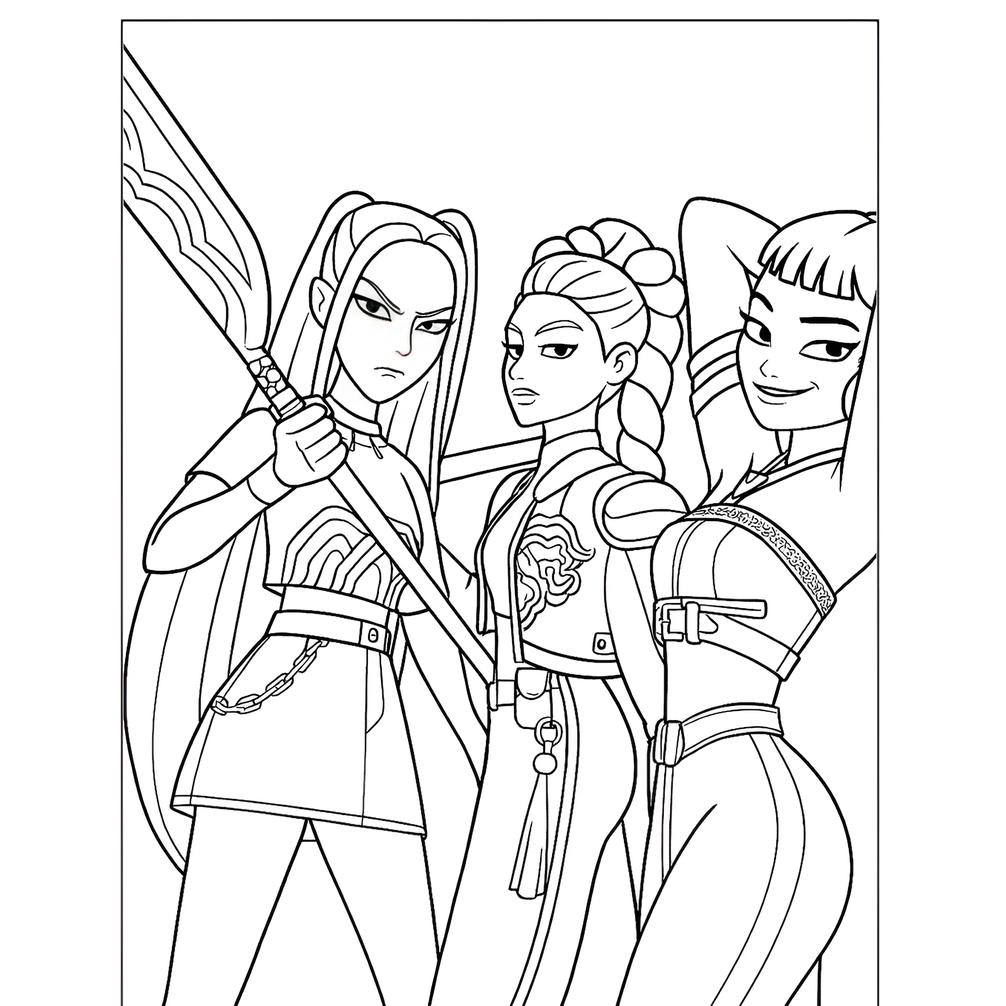 KPop Demon Hunters7 para colorear para niño de 6 años