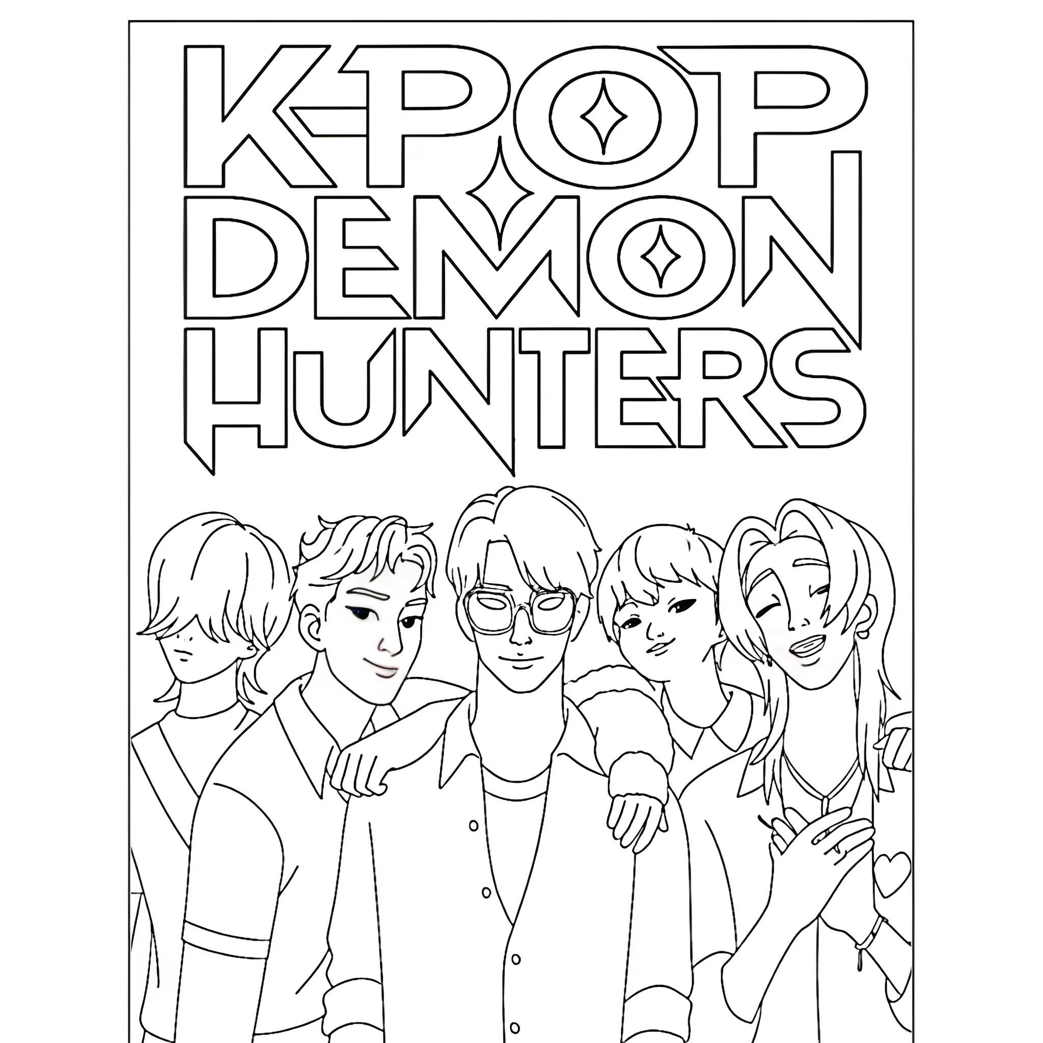 KPop Demon Hunters5 para colorear para imprimir gratis