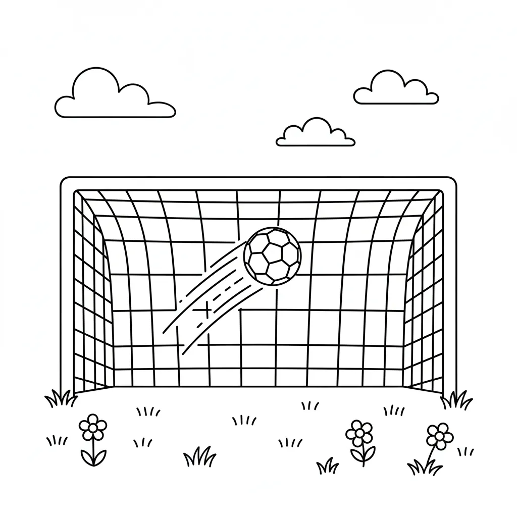 Fútbol 5 para colorear para niño para imprimir gratis