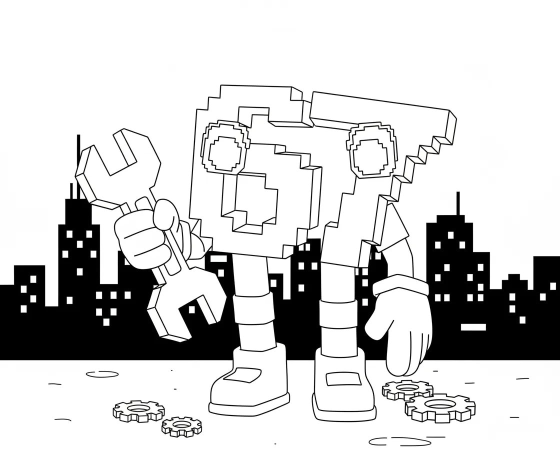 67 Brainrot para colorear para niño de 3 años