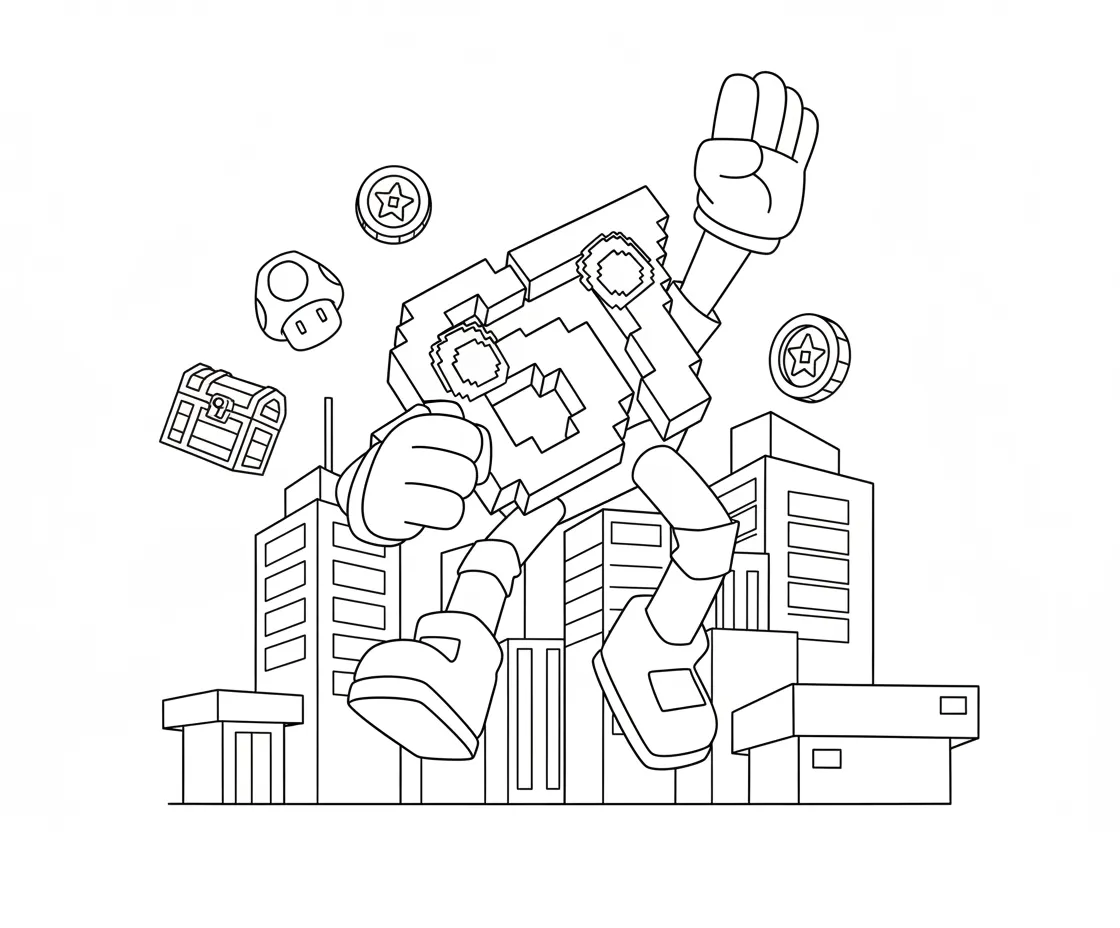 67 Brainrot para colorear gratis para imprimir 1