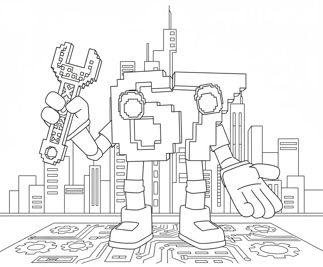 67 Brainrot para colorear para niño de 5 años