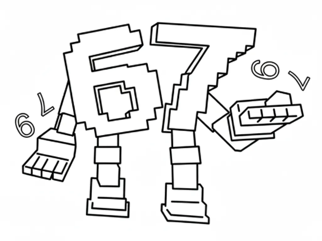 67 Brainrot para colorear gratis en línea