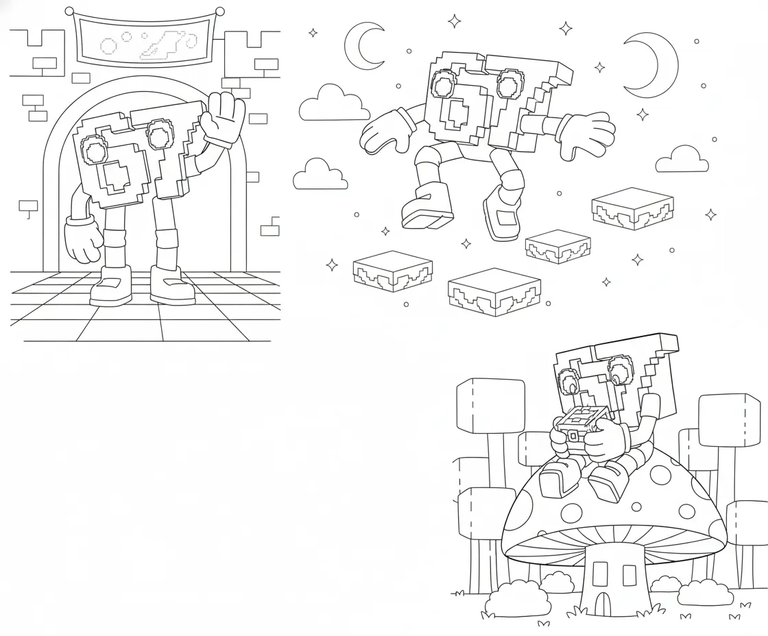 67 Brainrot para colorear para niño de 4 años