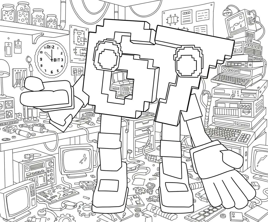 67 Brainrot para colorear para niño de 10 años