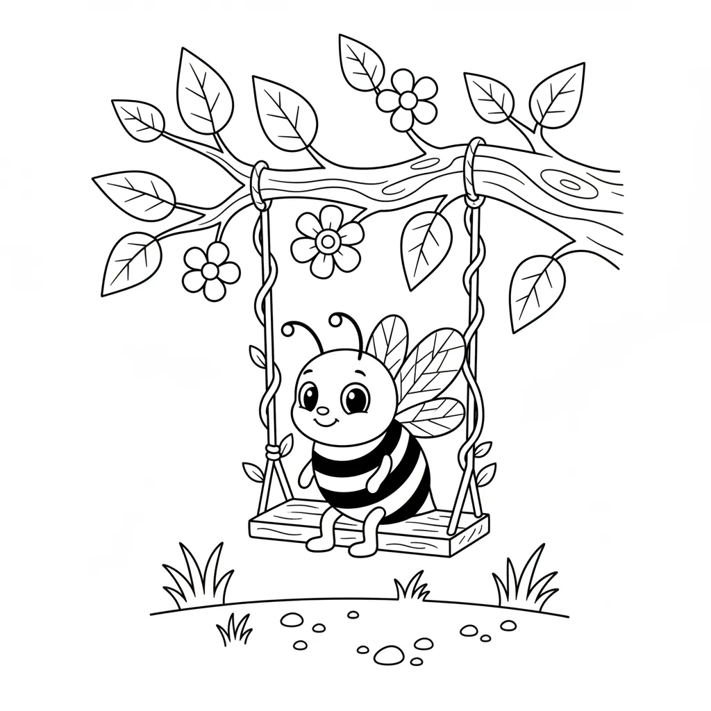 imprimir Abeja para colorear