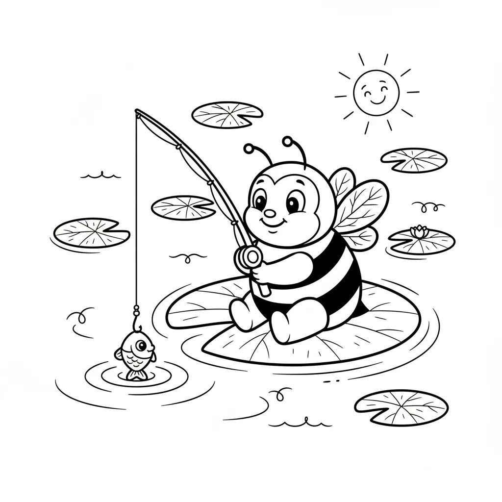 Abeja para colorear para niño de 10 años