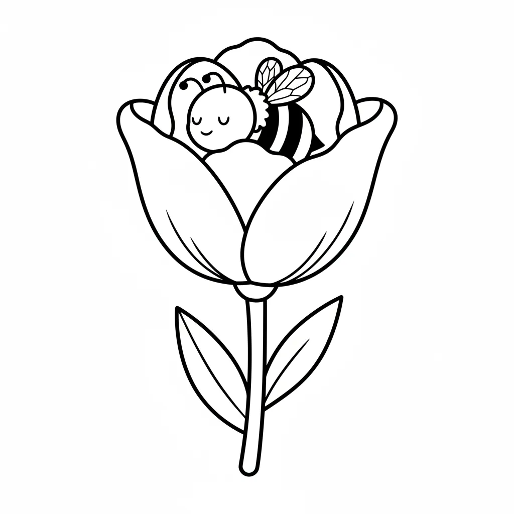 Abeja para colorear para imprimir a4