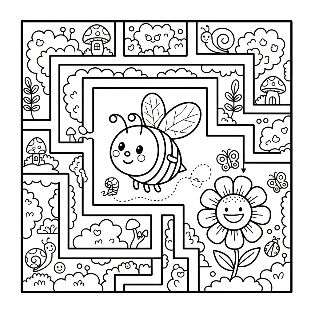 Abeja para colorear en línea para niño