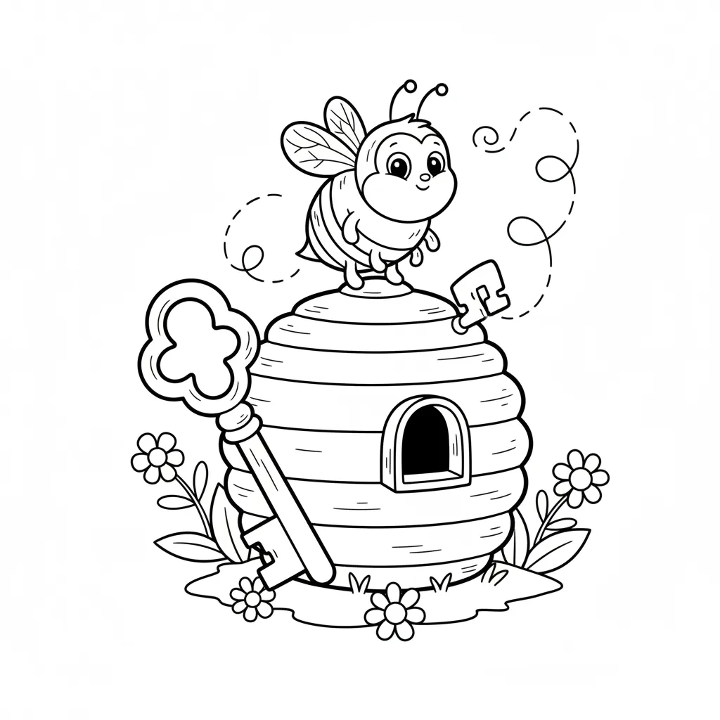 Abeja para colorear para imprimir gratis