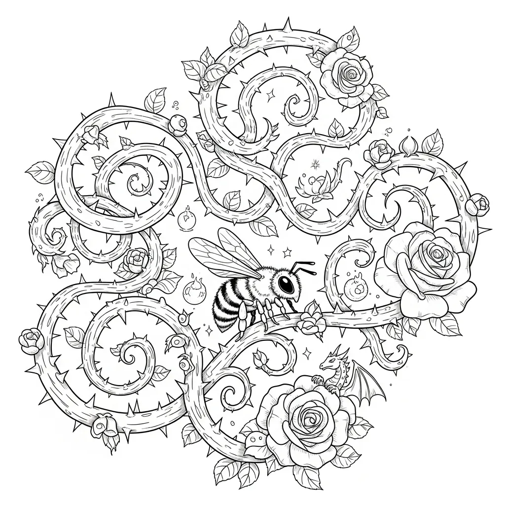 Abeja para colorear en línea gratis 2