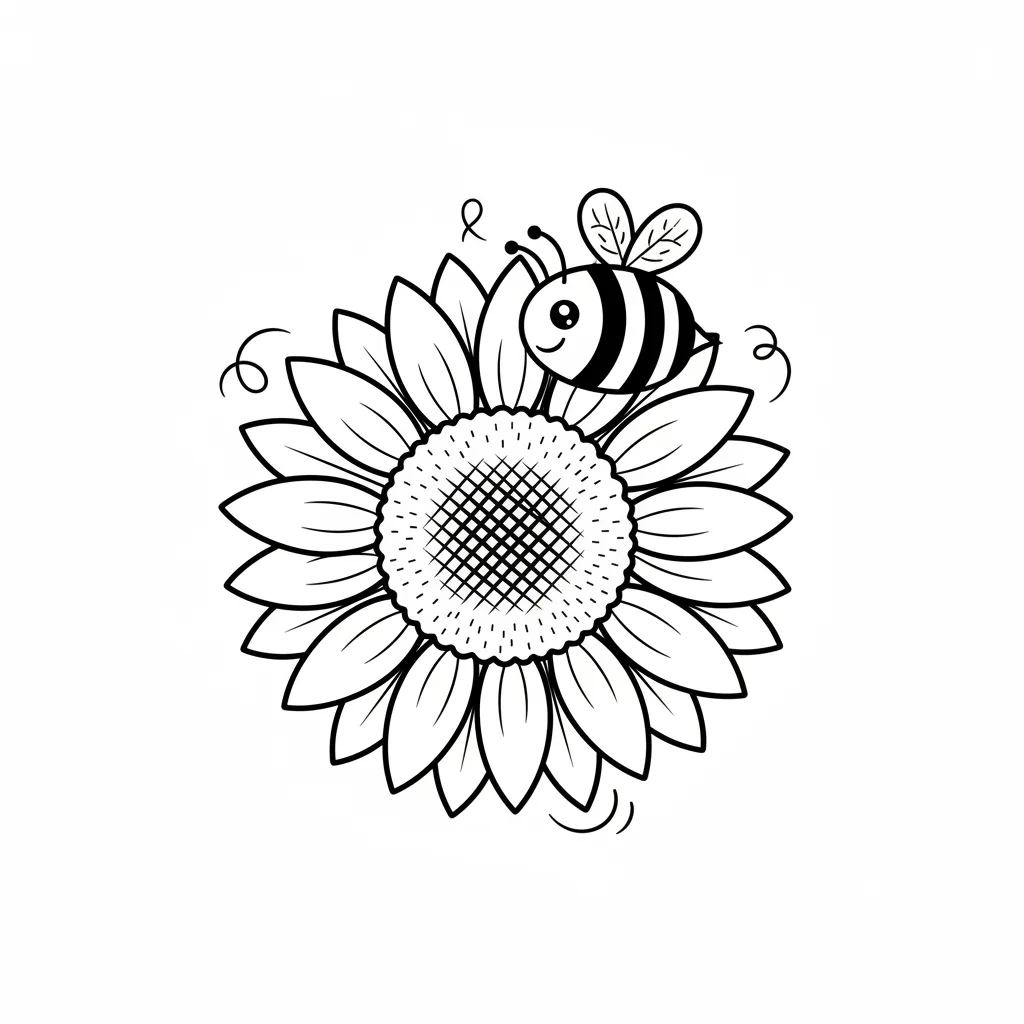 Abeja para colorear para descargar 1