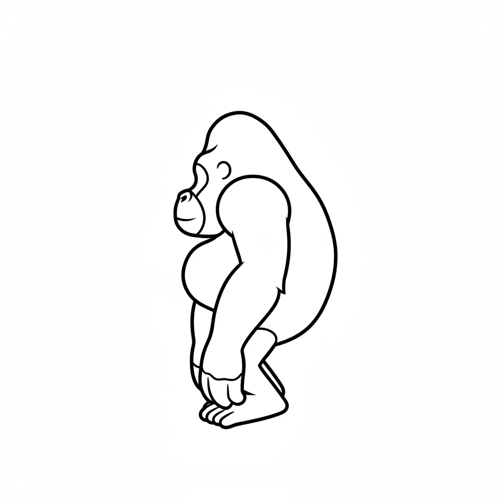 Abonono Schimpaziono para colorear para imprimir para niño de 4 años 1