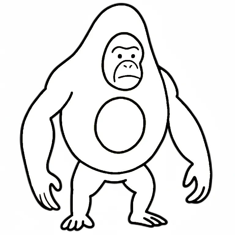 Abonono Schimpaziono para colorear y dibujo para imprimir