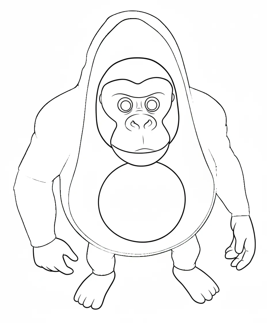 Abonono Schimpaziono para colorear para imprimir para niño de 9 años
