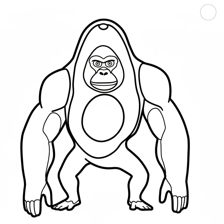 imprimir Abonono Schimpaziono para colorear para niño