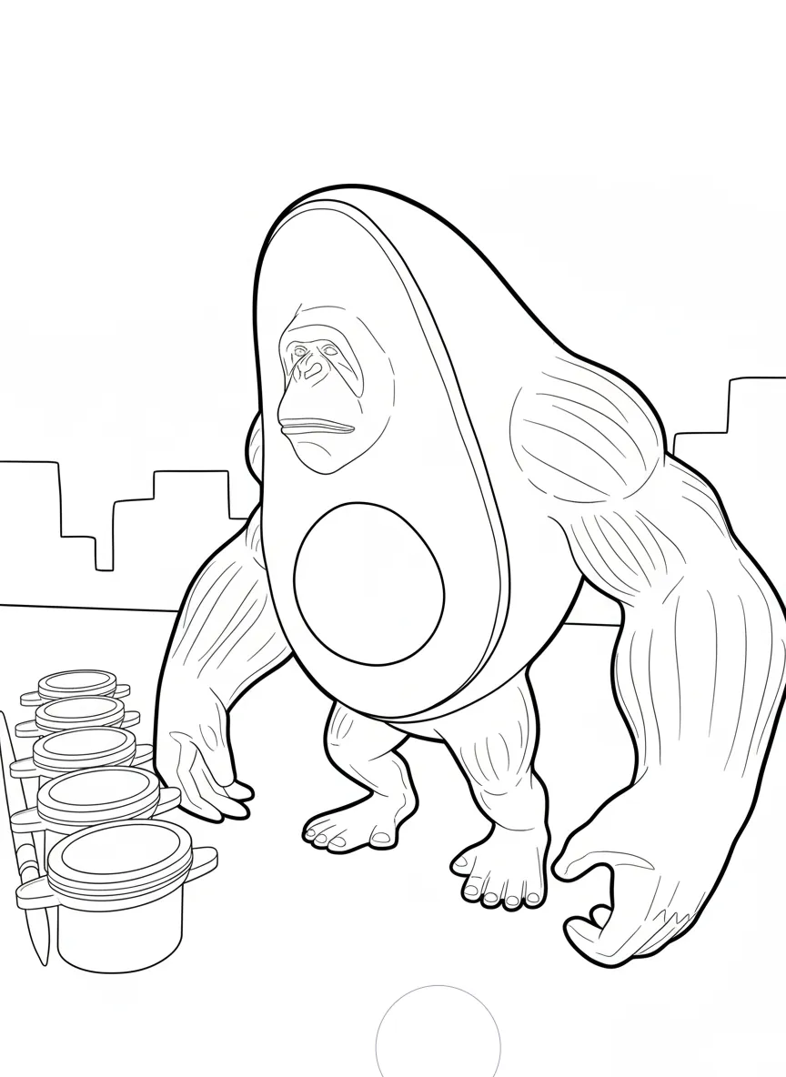 Abonono Schimpaziono para colorear para imprimir