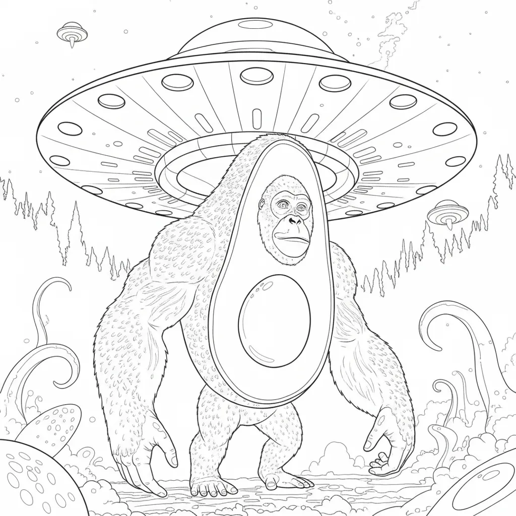 Abonono Schimpaziono para colorear para imprimir kawaii