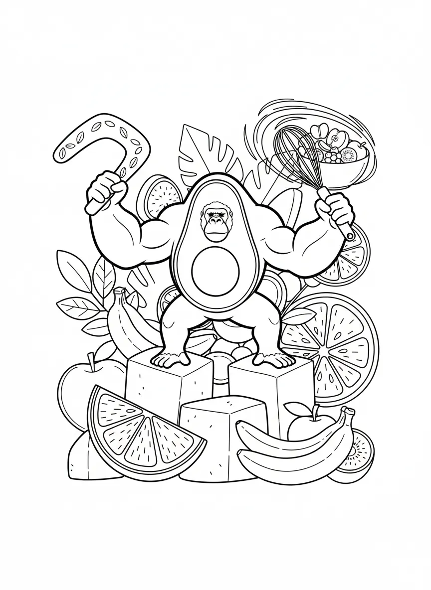 Abonono Schimpaziono para colorear para niño de 7 años