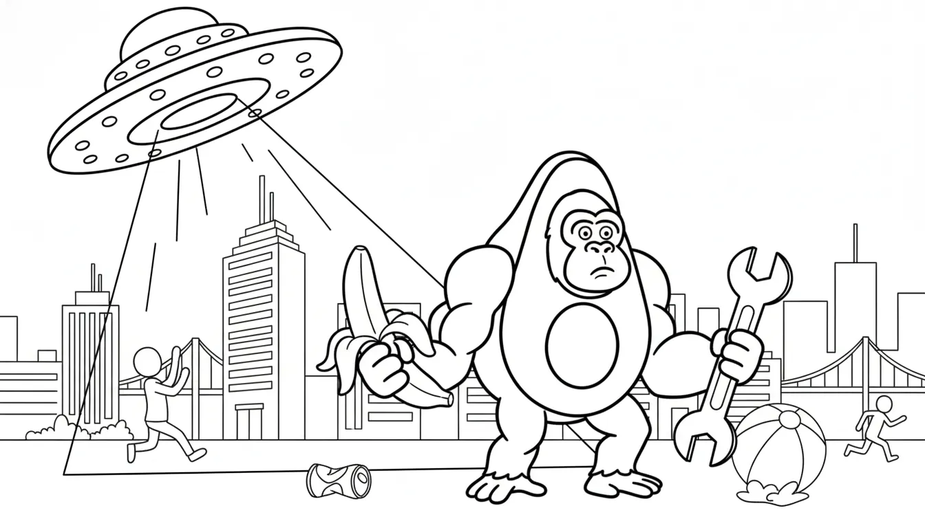 Abonono Schimpaziono para colorear para niño de 6 años