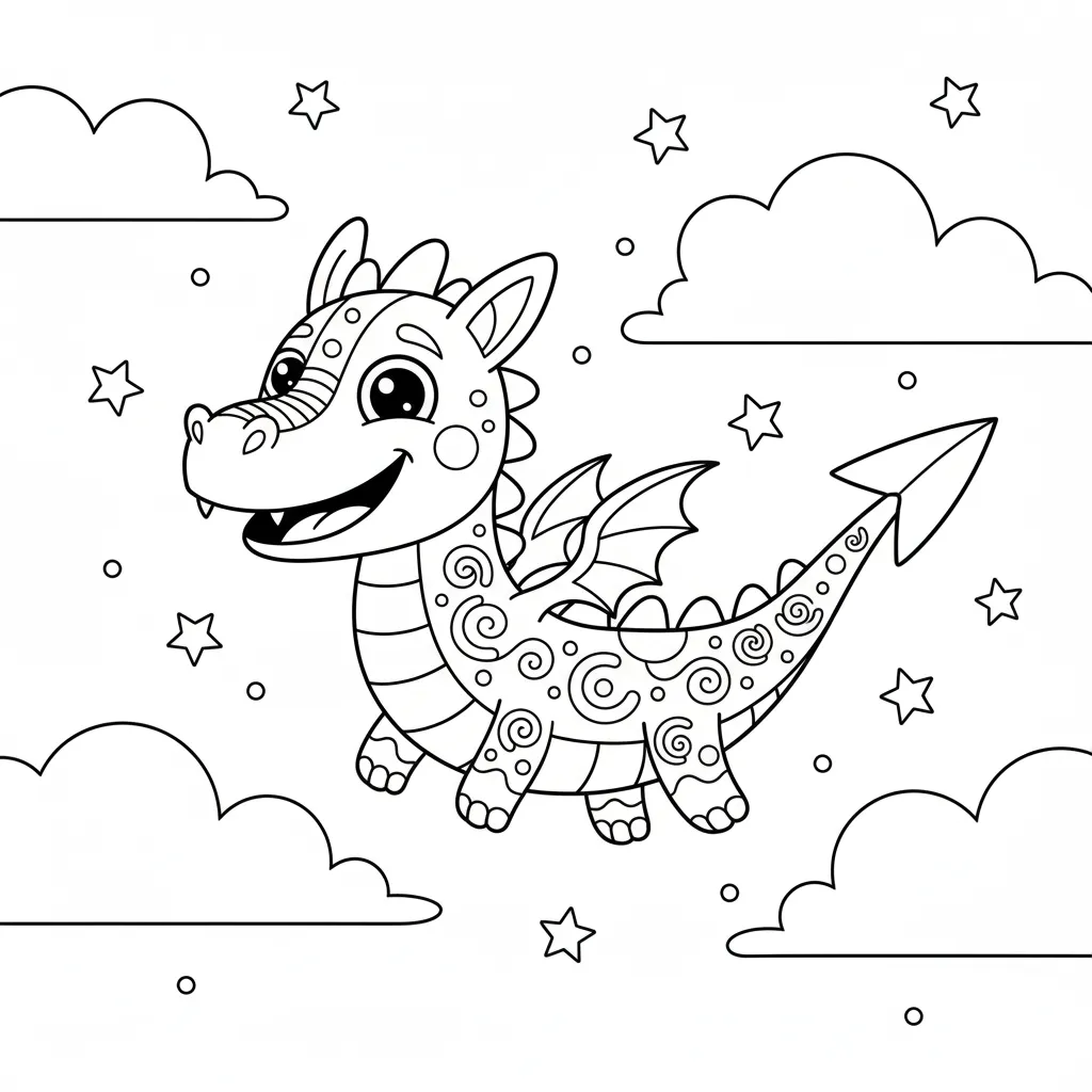 imprimir Alebrijes 10 para colorear para niño