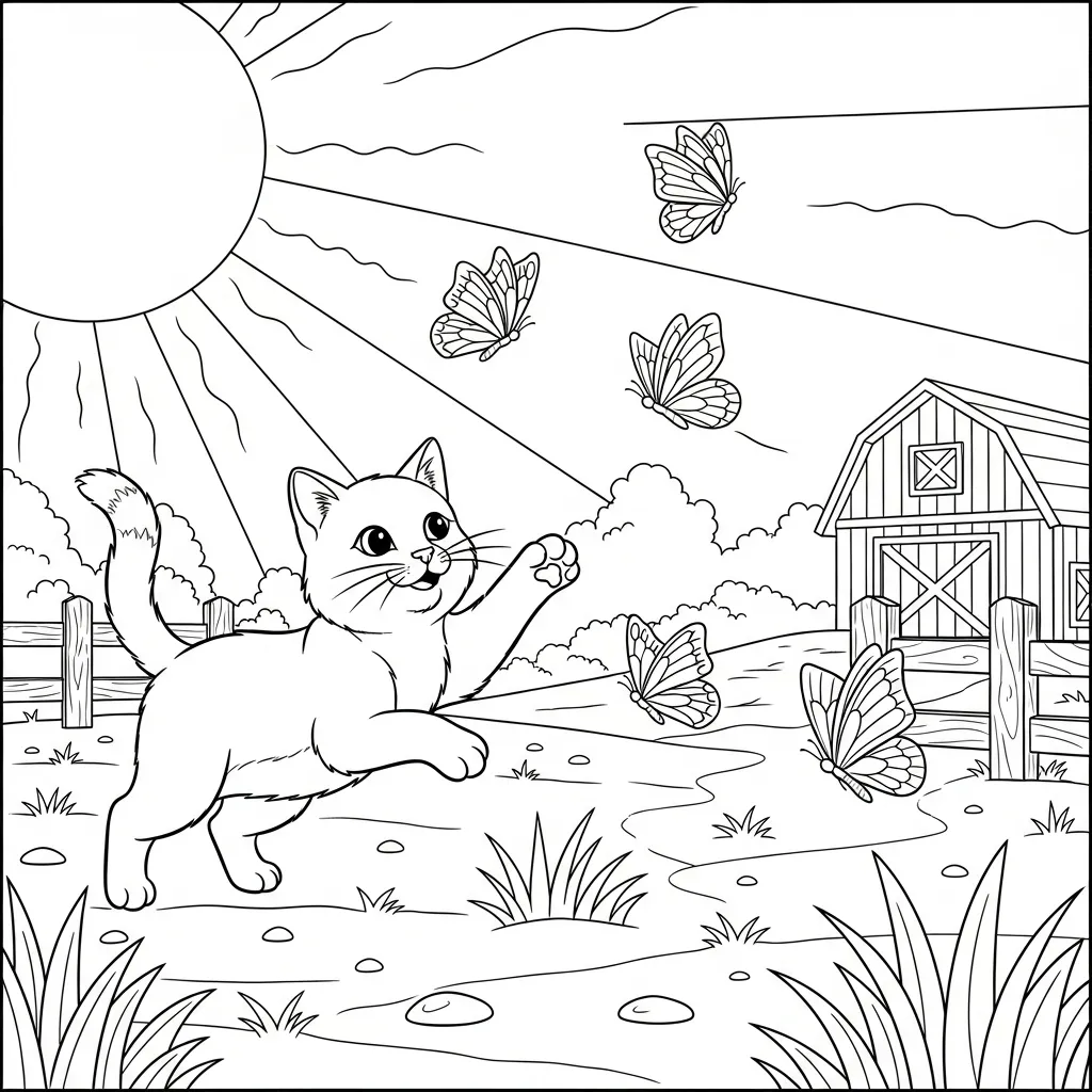 Animales De La Granja para colorear para niños