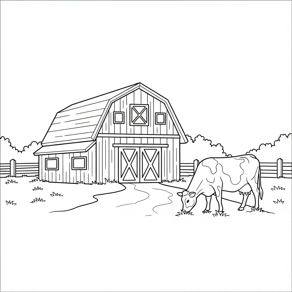 Animales De La Granja para colorear para niño para imprimir