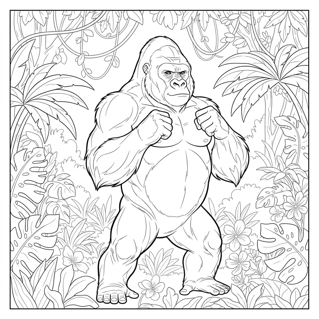 descargar Animales De La Selva para colorear gratis 1