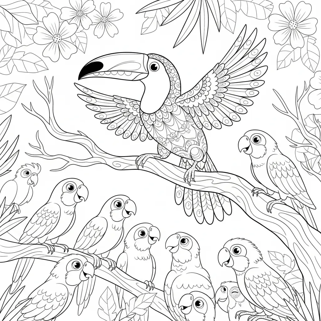 Animales De La Selva para colorear para imprimir pdf