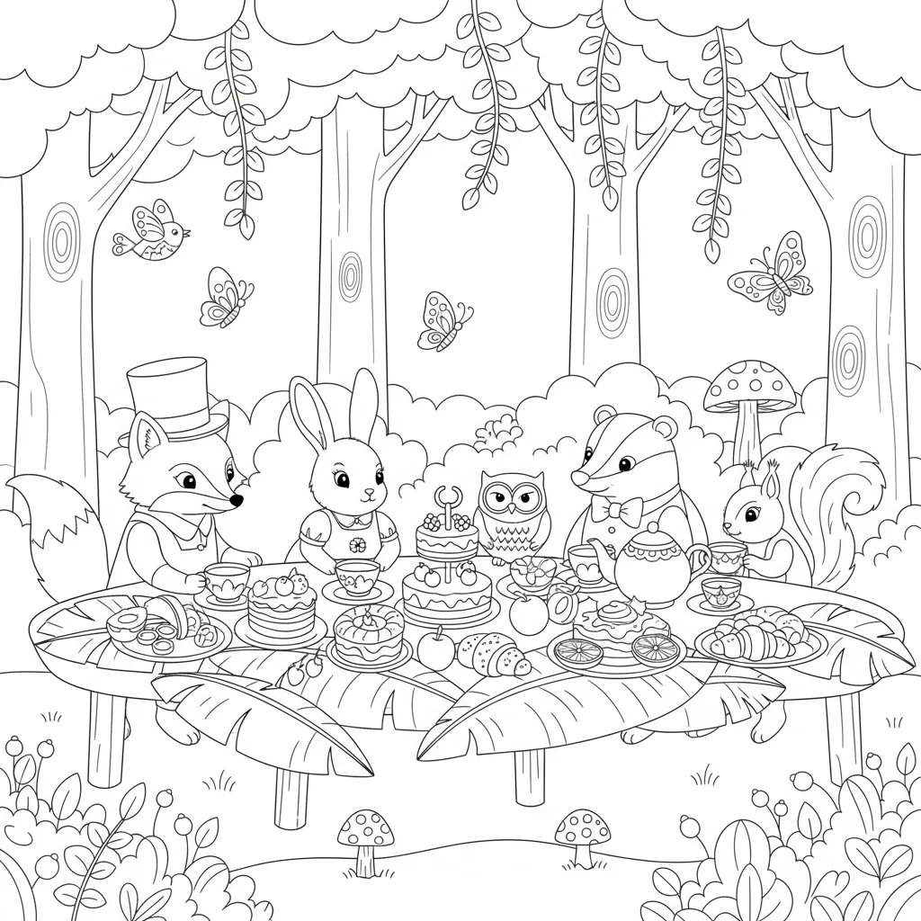 Animales De La Selva para colorear para niño gratis