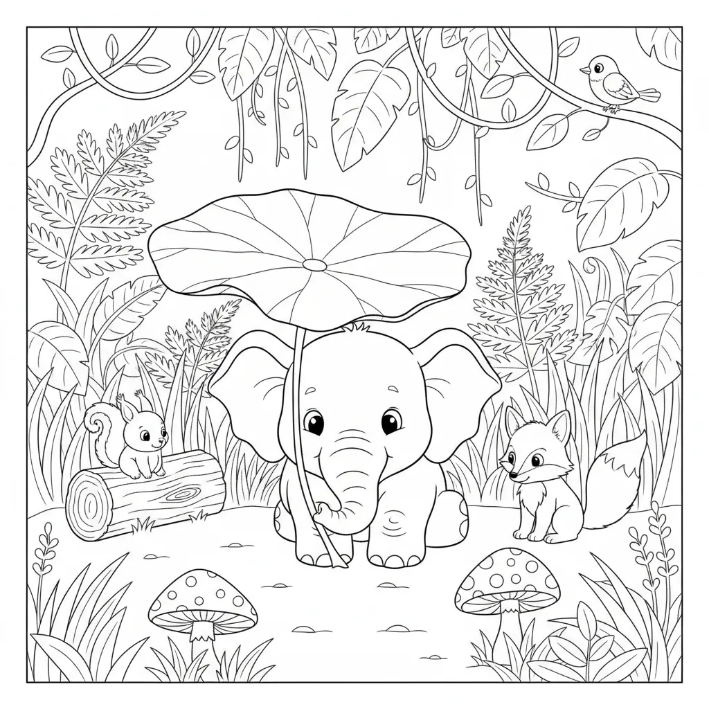 Animales De La Selva para colorear para imprimir para niño de 8 años 1