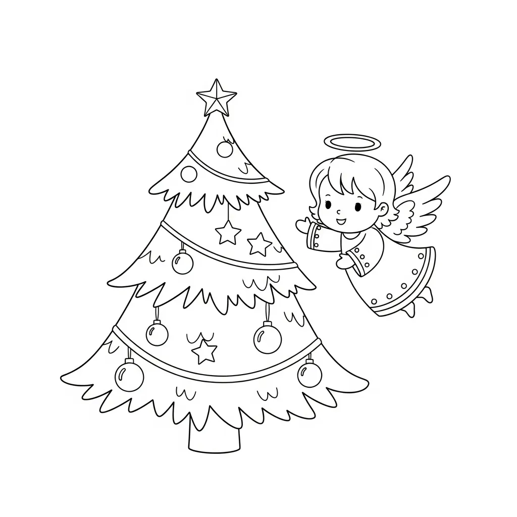 Árboles de Navidad para dibujar en línea