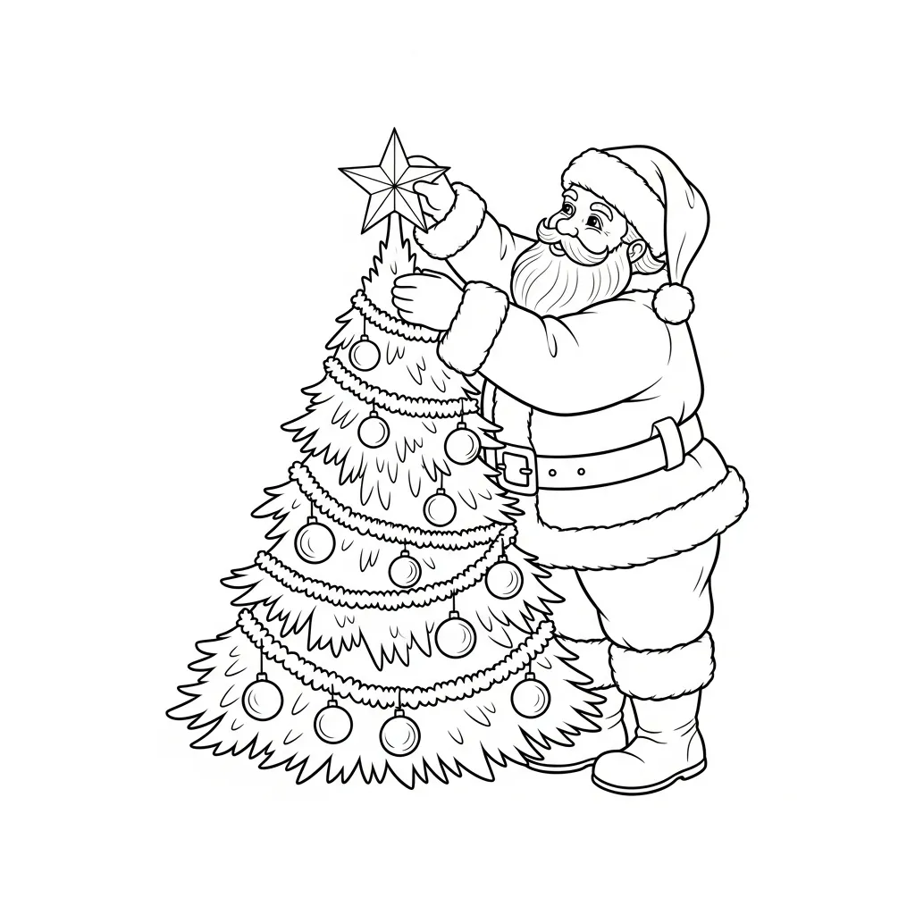 Árboles de Navidad para colorear para niño de 3 años