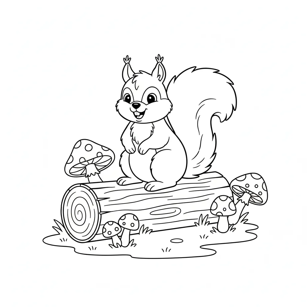 Ardillas 1 para colorear para imprimir