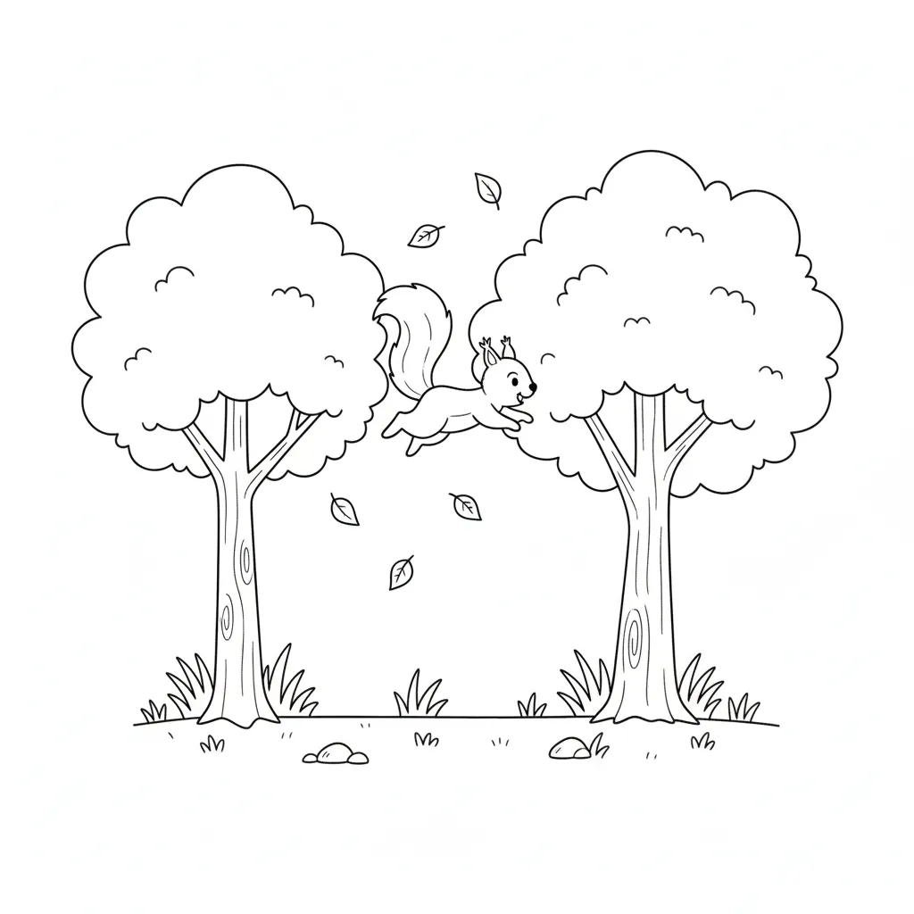 Ardillas 12 para colorear para niños para imprimir gratis