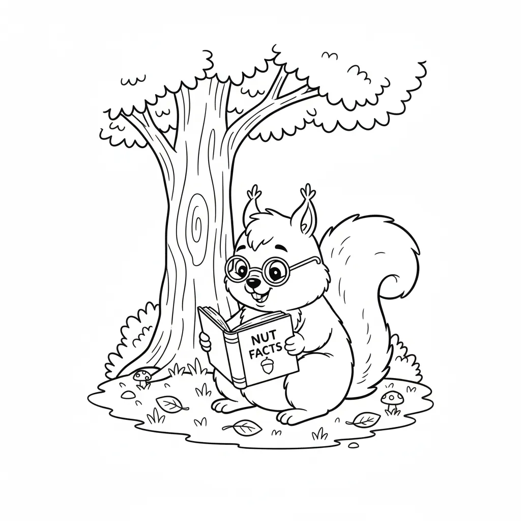 Ardillas 2 para colorear para niño para imprimir gratis