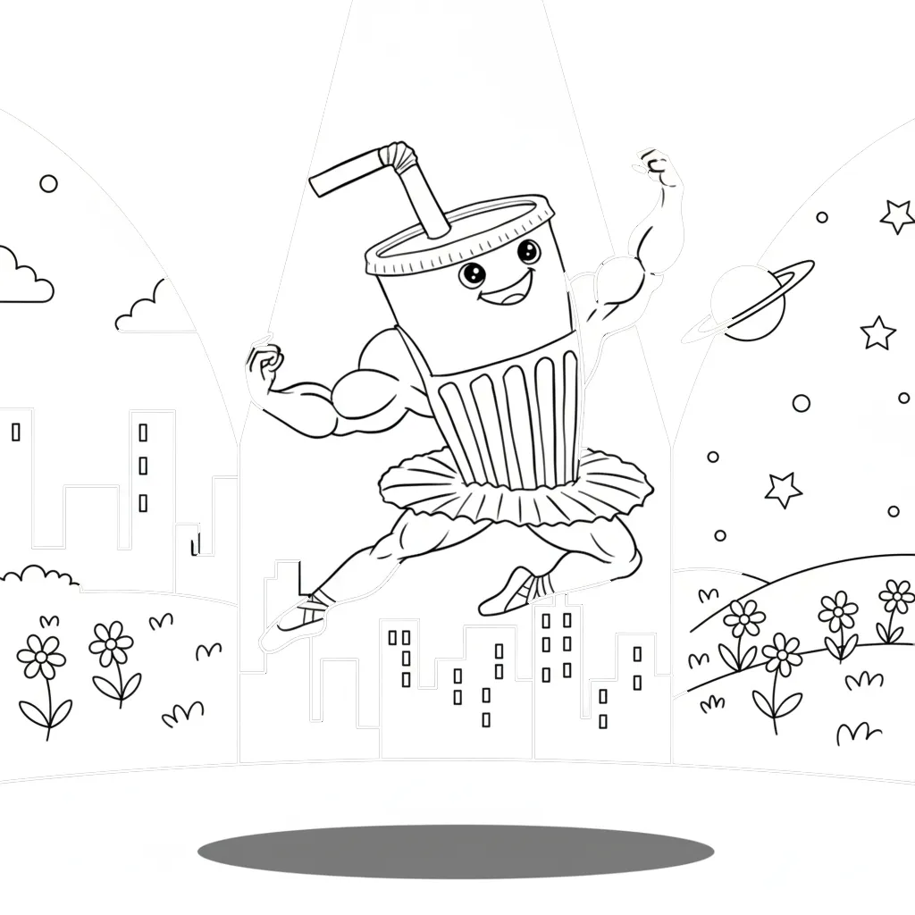 Ballerino Lololo para colorear para niños para descargar