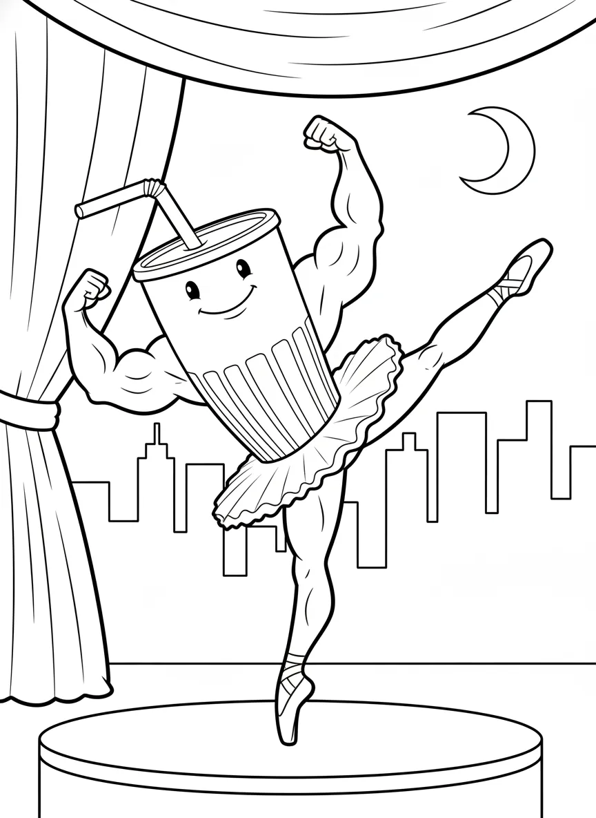 Ballerino Lololo para colorear y recortar para imprimir