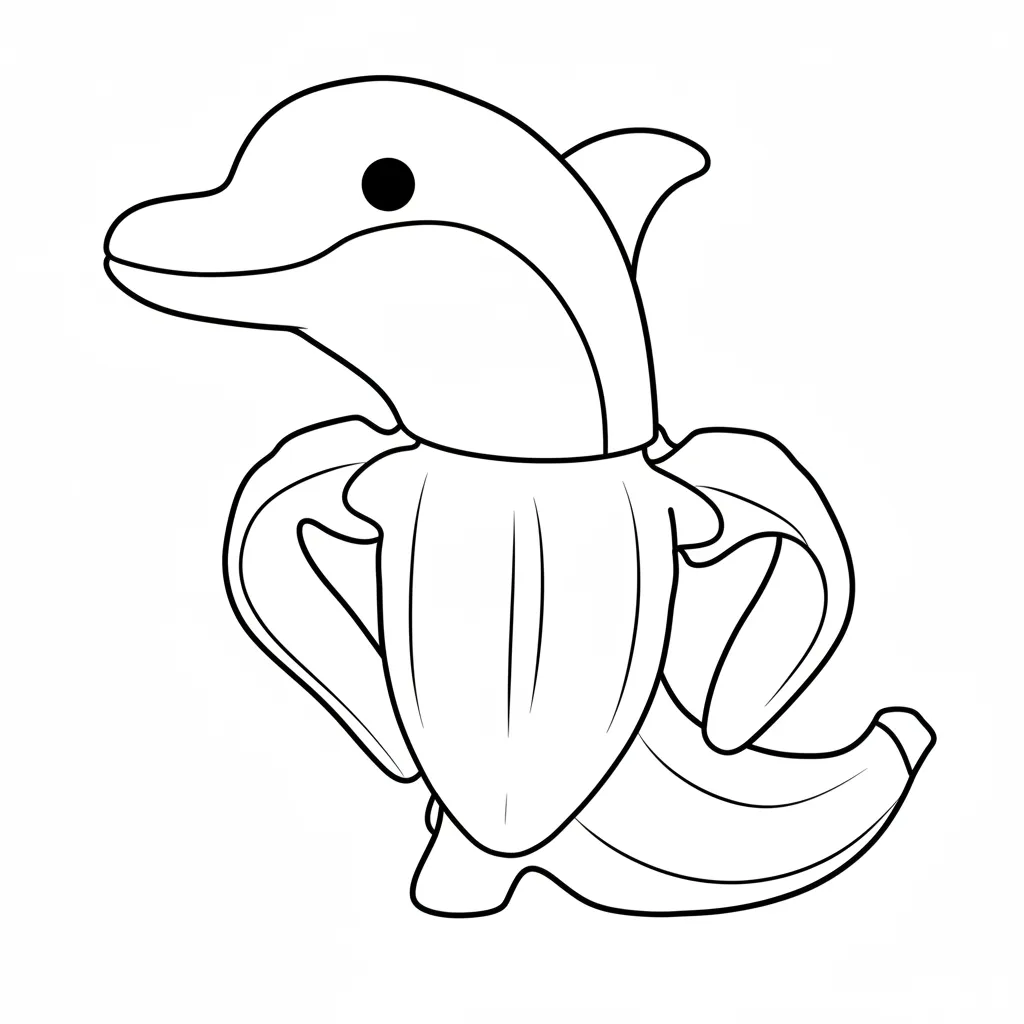 imprimir Bananita Dolfinita 3 para colorear para niño