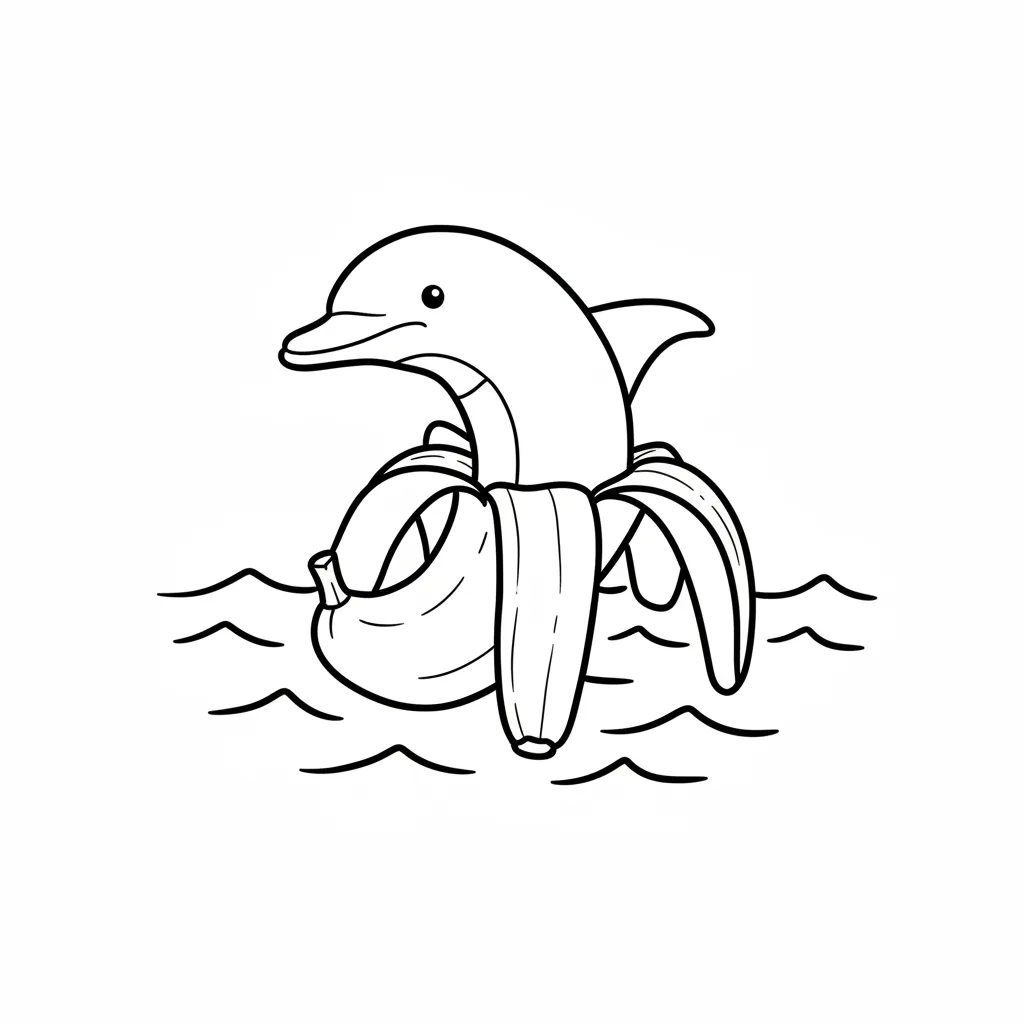 Bananita Dolfinita 9 para colorear para imprimir para niño de 9 años