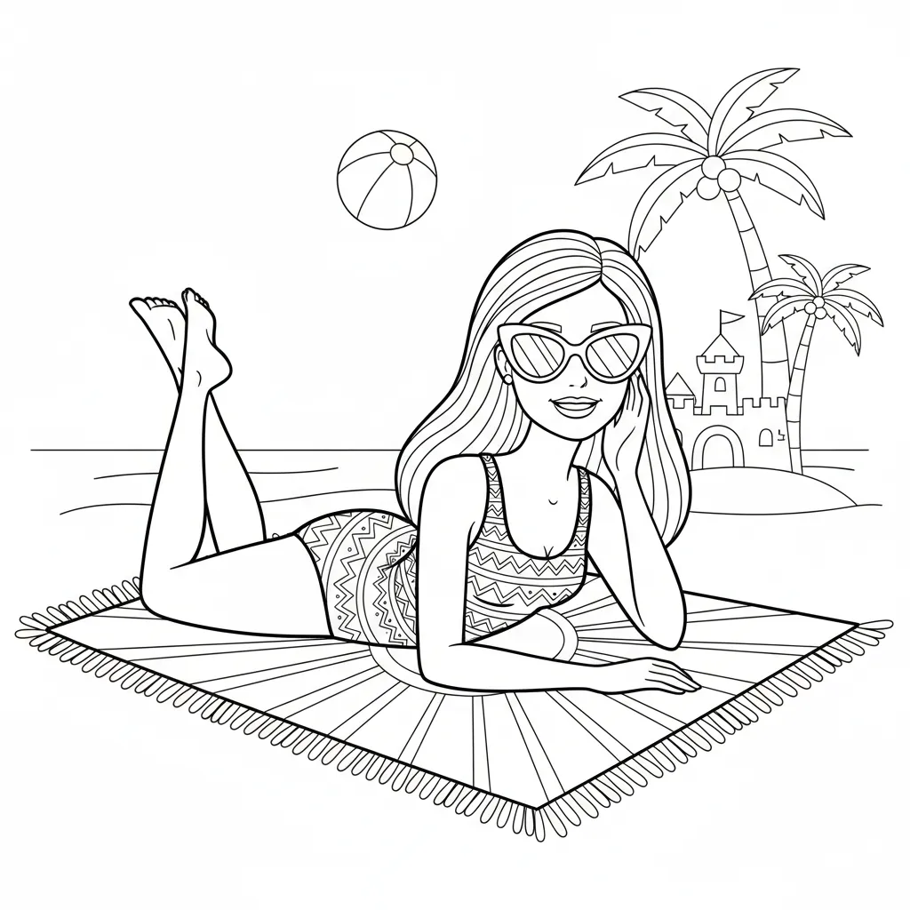 Barbie para colorear para imprimir gratis