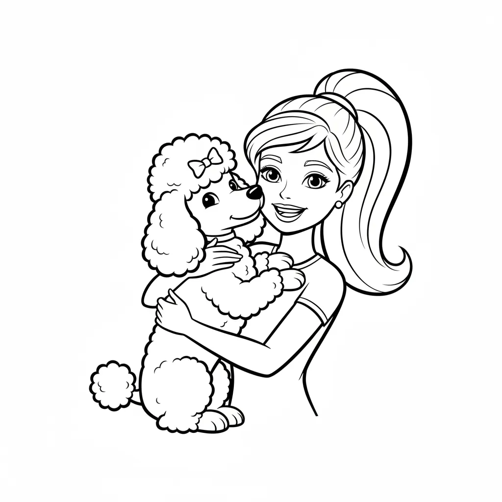 Barbie para colorear para imprimir a4