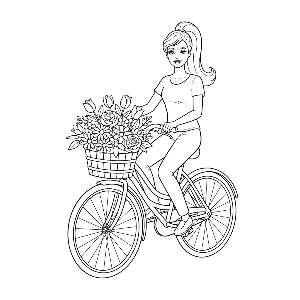 Barbie para colorear para niños 1